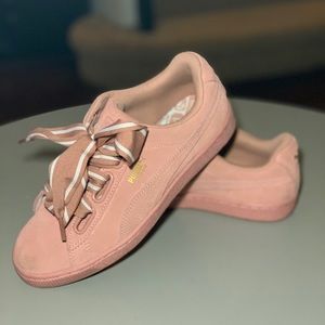 Puma suede sneakers dusty pink